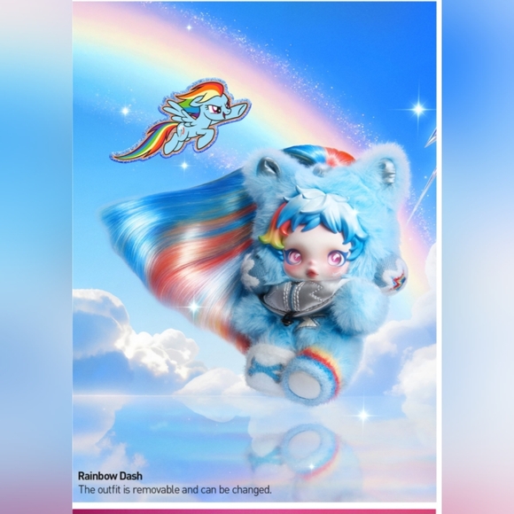 POP MART Accessories - Pop Mart Skullpanda My Little Pony Rainbow Dash